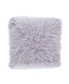 Saro Lifestyle Mongolian Faux Fur Decorative Pillow, 18" X 18" In Lavender