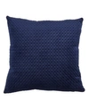 Saro Lifestyle Pinsonic Velvet Decorative Pillow, 18" X 18" In Navy