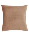 Saro Lifestyle Pinsonic Velvet Decorative Pillow, 18" X 18" In Beige