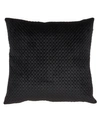Saro Lifestyle Pinsonic Velvet Decorative Pillow, 18" X 18" In Black