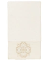 Linum Home 100% Turkish Cotton Alyssa Embellished Bath Towel Bedding In Cream