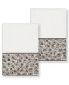 Linum Home Spots 2 Piece Washcloth Set Bedding In White