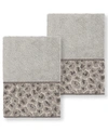 Linum Home Spots 2 Piece Washcloth Set Bedding In Gray
