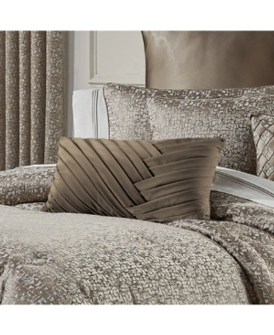 J Queen New York Cracked Ice Boudoir Decorative Pillow Bedding In Taupe