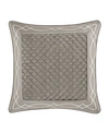 J Queen New York Deco Sham, European In Silver-tone