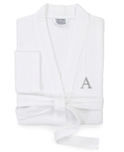 Linum Home Smyrna Personalized Hotel/spa Luxury Robes In White-a