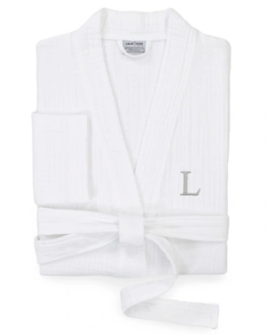 Linum Home Smyrna Personalized Hotel/spa Luxury Robes In White-l