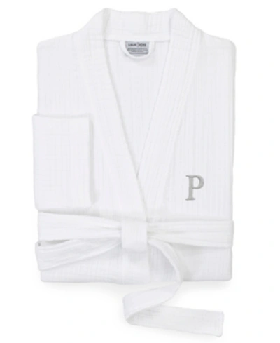 Linum Home Smyrna Personalized Hotel/spa Luxury Robes In White-p