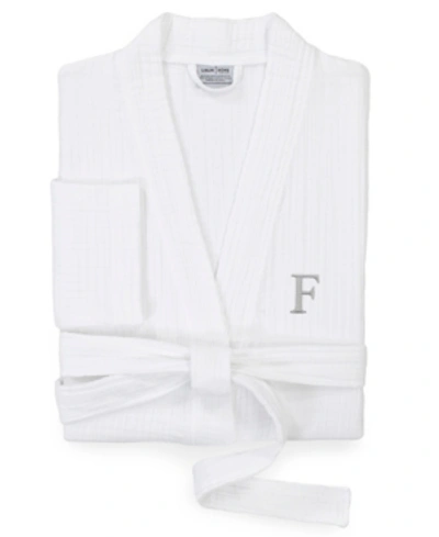 Linum Home Smyrna Personalized Hotel/spa Luxury Robes In White-f