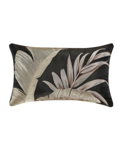 J Queen New York Martinique Decorative Pillow, 13" X 21" In Black