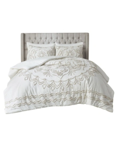 Madison Park Violette 3-pc. Duvet Cover Set, Full/queen Bedding In Taupe