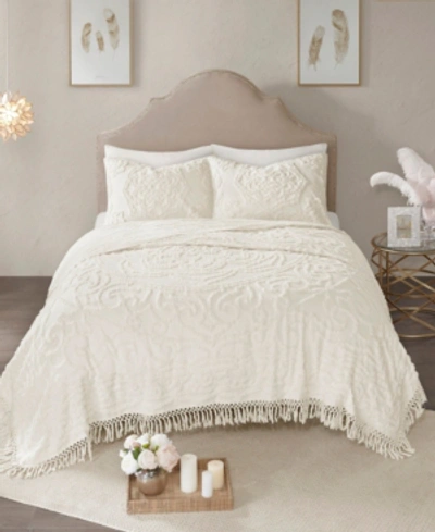 Madison Park Laetitia Medallion Fringe 2-pc. Quilt Set, Twin/twin Xl In Ivory