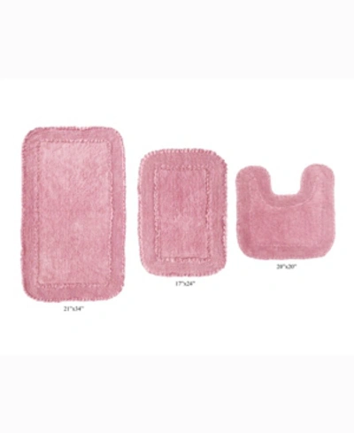 Home Weavers Radiant 3-pc. Bath Rug Set In Pink