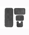 Home Weavers Radiant 4-pc. Bath Rug Set In Gray