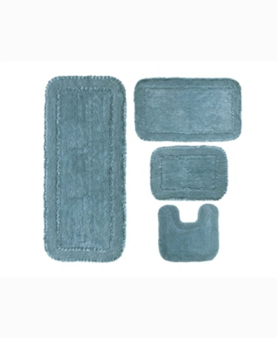 Home Weavers Radiant 4-pc. Bath Rug Set In Blue