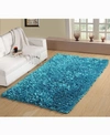 Home Weavers Bella Premium Jersey Shaggy Area Rug, 42" X 66" In Turquoise