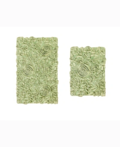 Home Weavers Bell Flower 2-pc. Bath Rug Set In Green