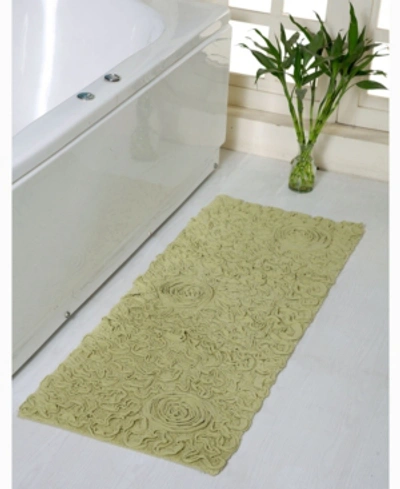 Home Weavers Bell Flower Runner Bath Rug 21" X 54" In Green