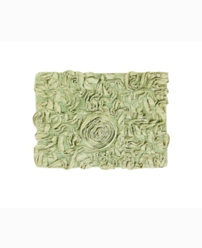 Home Weavers Bell Flower Bath Rug, 17" X 24" In Green