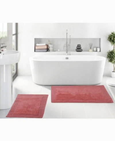 Home Weavers Luxury Hotel Style 2-pc Bath Rug Set In Coral