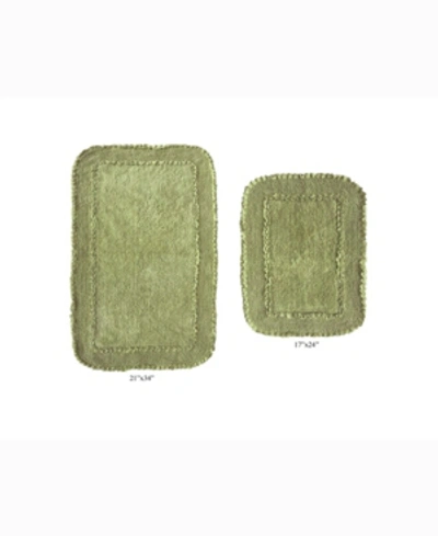 Home Weavers Radiant 2 Piece Bath Rug Set In Green