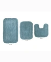 Home Weavers Radiant 3-pc. Bath Rug Set In Blue