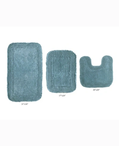 Home Weavers Radiant 3-pc. Bath Rug Set In Blue