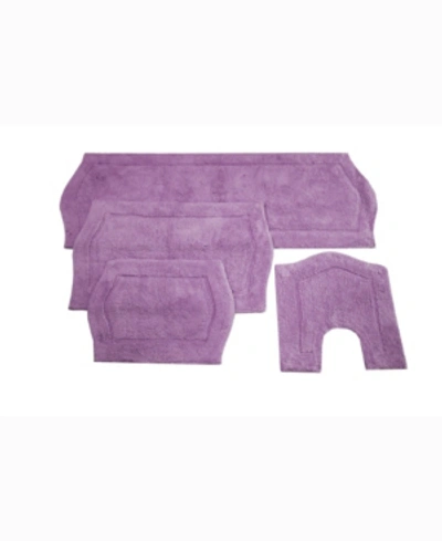 Home Weavers Waterford 4-pc. Bath Rug Set In Lavender