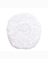 Home Weavers Bell Flower Lid Cover, 18" X 18" In White
