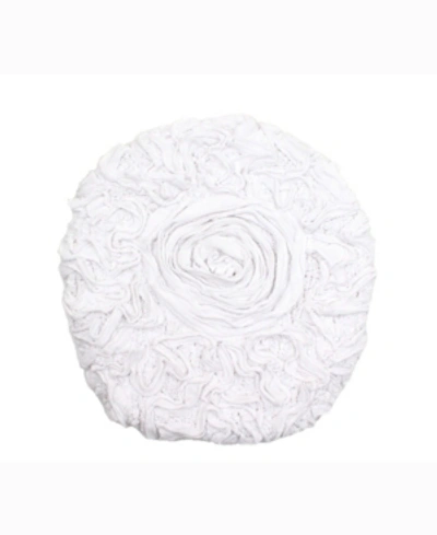 Home Weavers Bell Flower Lid Cover, 18" X 18" In White