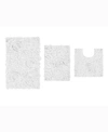 Home Weavers Bell Flower 3-pc. Bath Rug Set In White