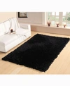 Home Weavers Bella Premium Jersey Shaggy Area Rug, 42" X 66" In Black