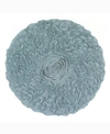Home Weavers Bell Flower Bath Rug, 30" Round In Blue