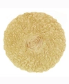 Home Weavers Bell Flower Bath Rug, 30" Round In Yellow