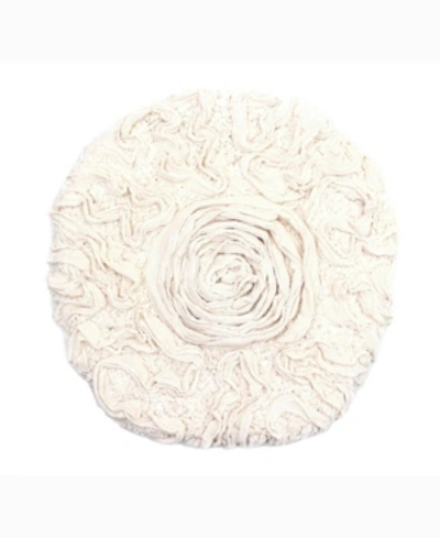 Home Weavers Bell Flower Lid Cover, 18" X 18" In Natural