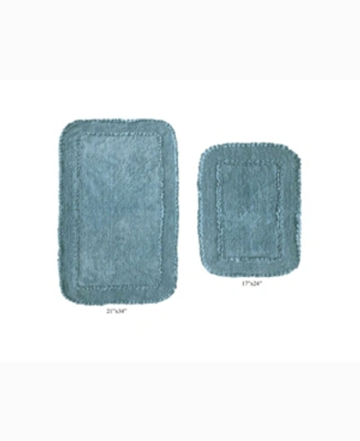 Home Weavers Radiant 2 Piece Bath Rug Set In Blue