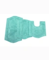 Home Weavers Waterford 3-pc. Bath Rug Set In Turquoise