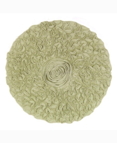 Home Weavers Bell Flower Bath Rug, 30" Round In Green