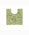 Home Weavers Bell Flower Bath Rug, 20" X 20" In Green