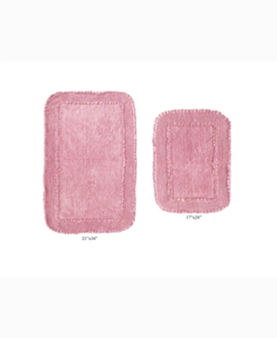 Home Weavers Radiant 2 Piece Bath Rug Set In Pink