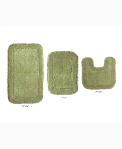 Home Weavers Radiant 3-pc. Bath Rug Set In Green