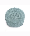 Home Weavers Bell Flower Lid Cover, 18" X 18" In Blue