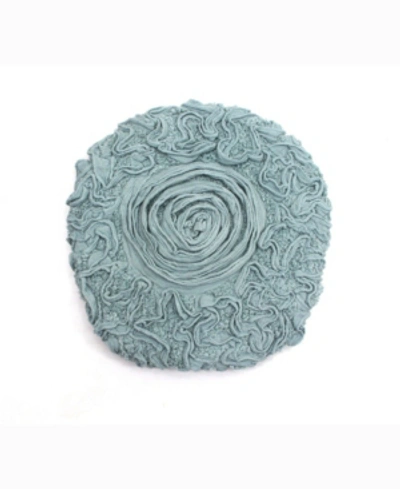 Home Weavers Bell Flower Lid Cover, 18" X 18" In Blue