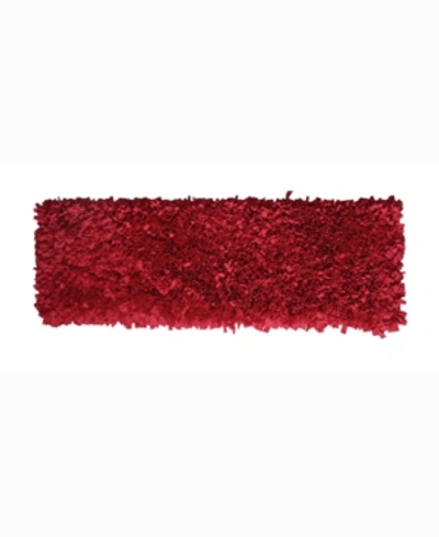 Home Weavers Bella Premium Runner Jersey Shaggy, 24" X 72" In Red