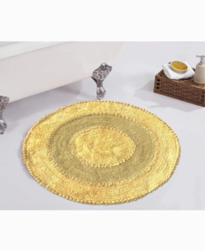 Home Weavers Radiant Bath Rug, 22" Round In Yellow