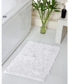 Home Weavers Bell Flower Bath Rug, 24" X 40" In White