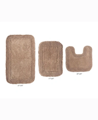 Home Weavers Radiant 3-pc. Bath Rug Set In Camel