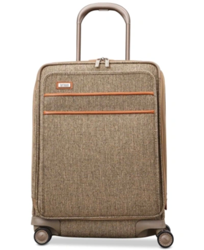 Hartmann Tweed Legend 21" Domestic Carry-on Expandable Spinner Suitcase In Natural Tweed