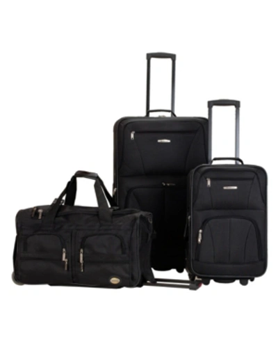 Rockland 3-pc. Softside Luggage Set In Black