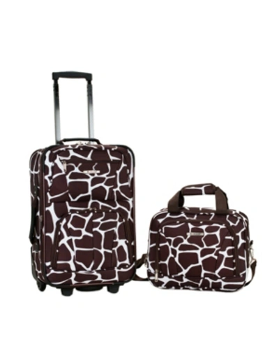 Rockland 2-pc. Pattern Softside Luggage Set In Giraffe